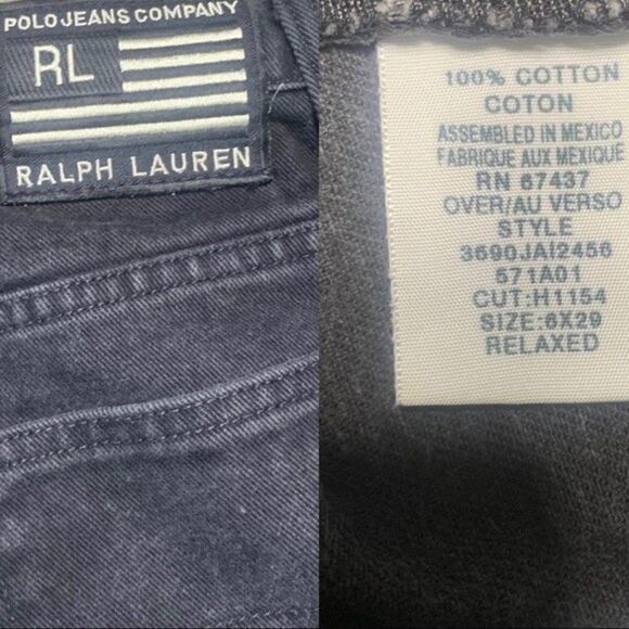 Vintage Polo Jeans Company Ralph Lauren Jeans Women's 6 Relaxed Shredded Denim - Picture 8 of 9